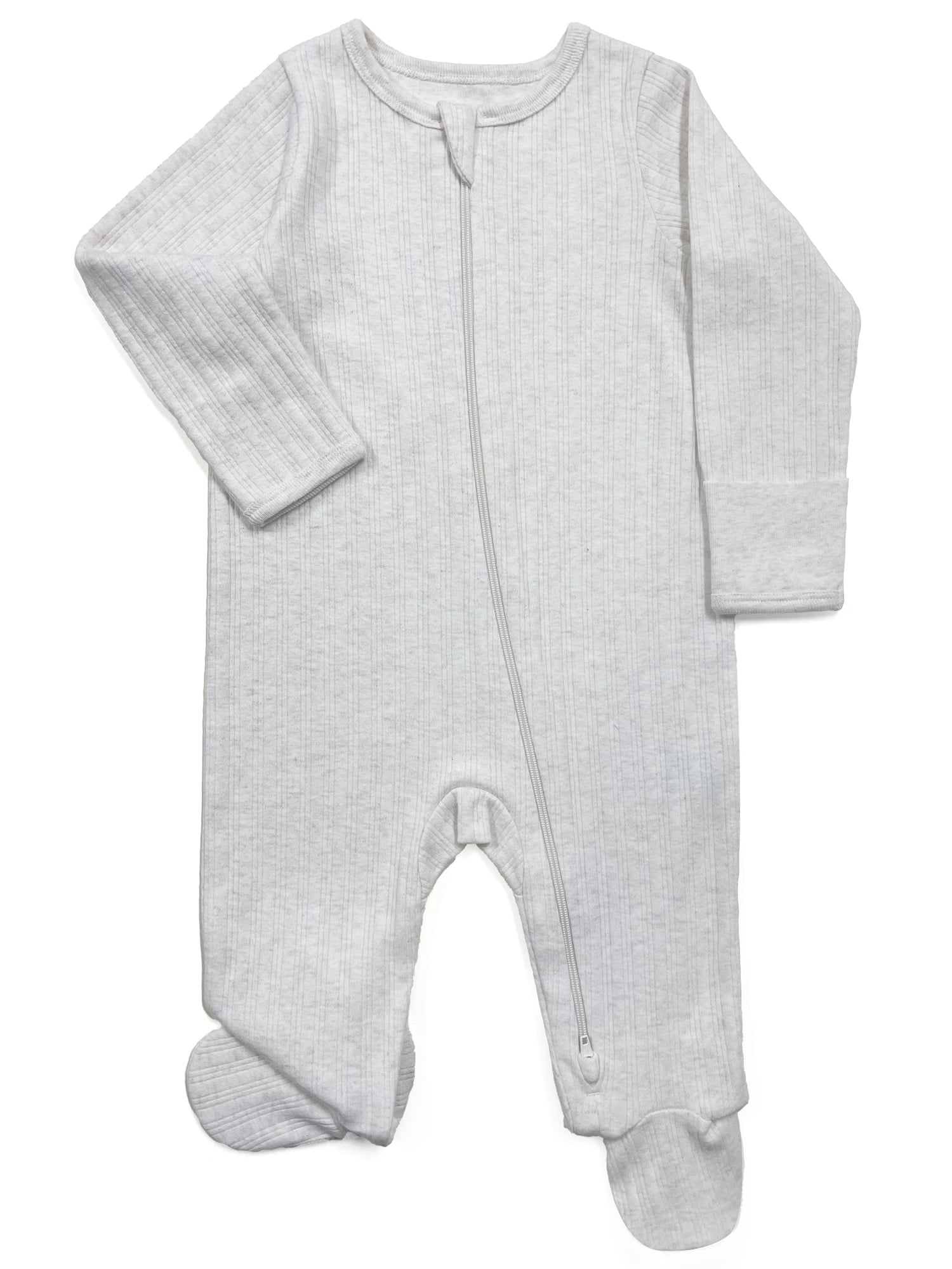 Wonder Nation Baby Unisex Zip Front Footed Sleep N Play Pajamas, Sizes Preemieie-6/9 Months