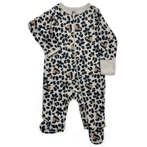 Wonder Nation Baby Boys or Girls Zip Front Footed Pajamas, Sizes Preemieie-6/9 Months