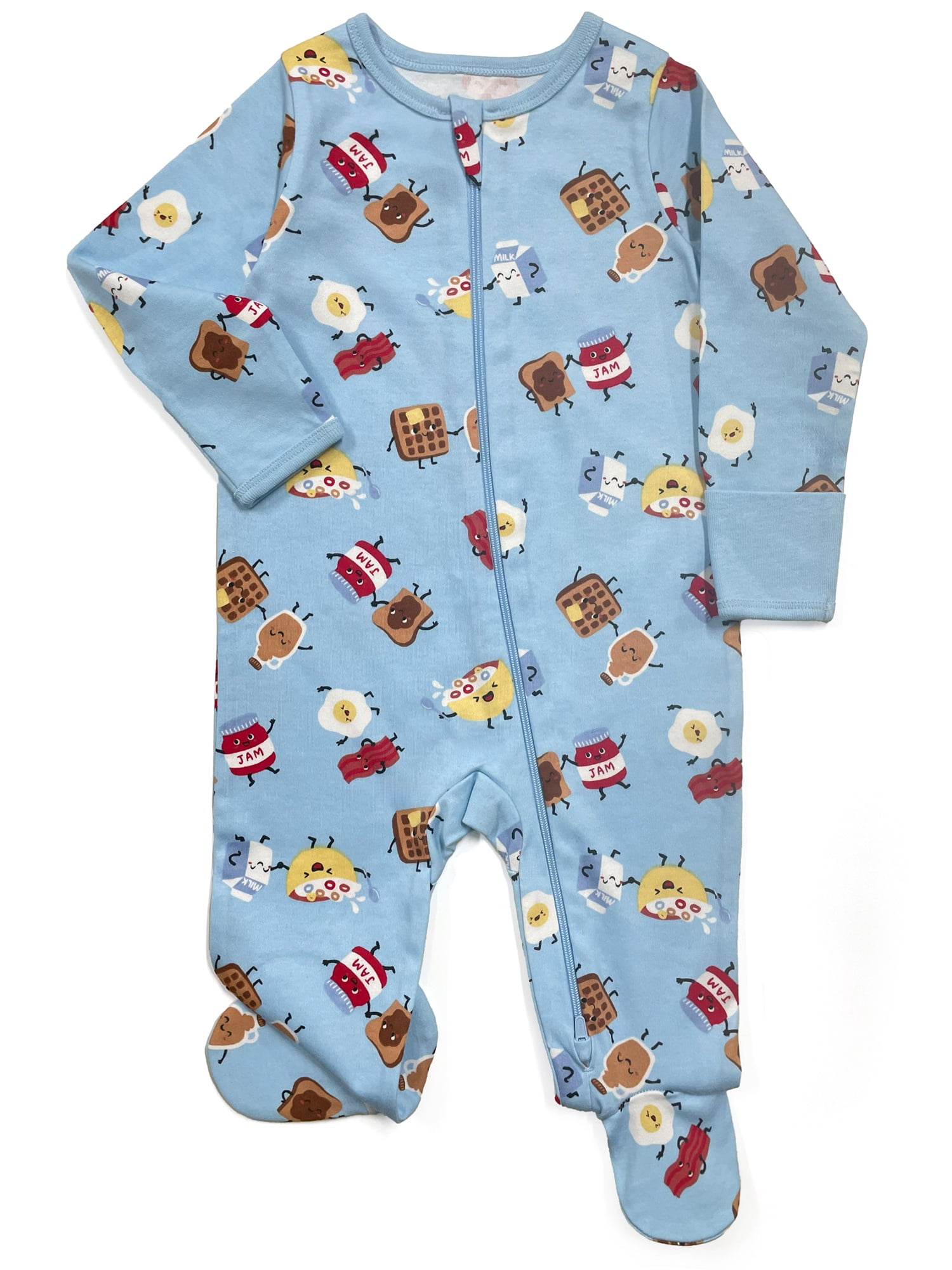 đồ ngủ Wonder Nation Baby Boys or Girls Zip Front Footed Pajamas