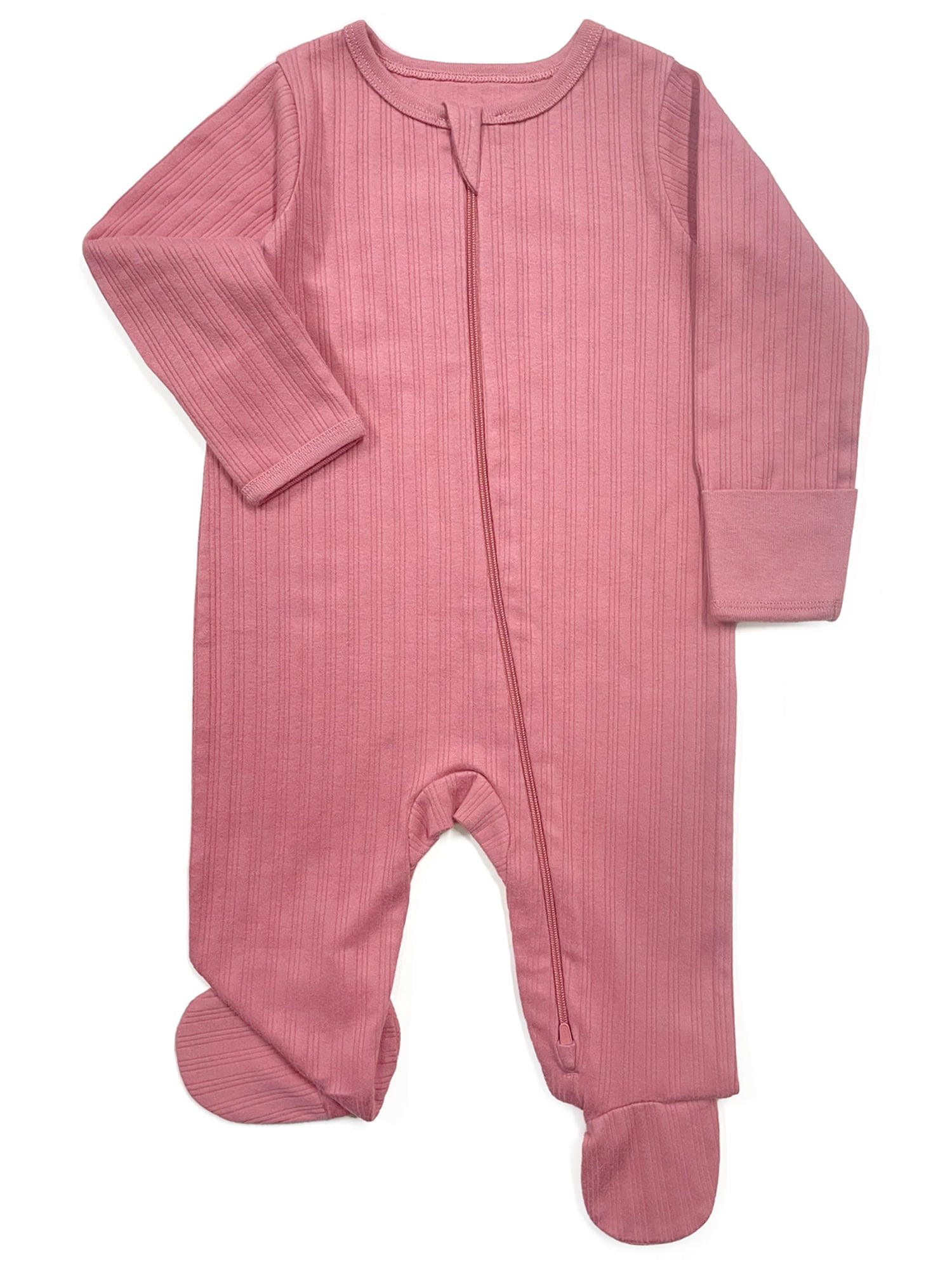 Wonder Nation Baby Unisex Zip Front Footed Sleep N Play Pajamas, Sizes Preemieie-6/9 Months