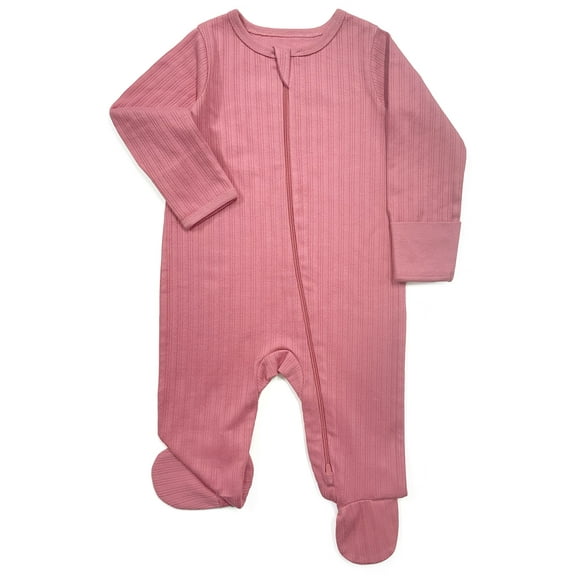 Wonder Nation Baby Gender Neutral Zip Front Footed Sleep N Play Pajamas, Sizes Preemieie-6/9 Months