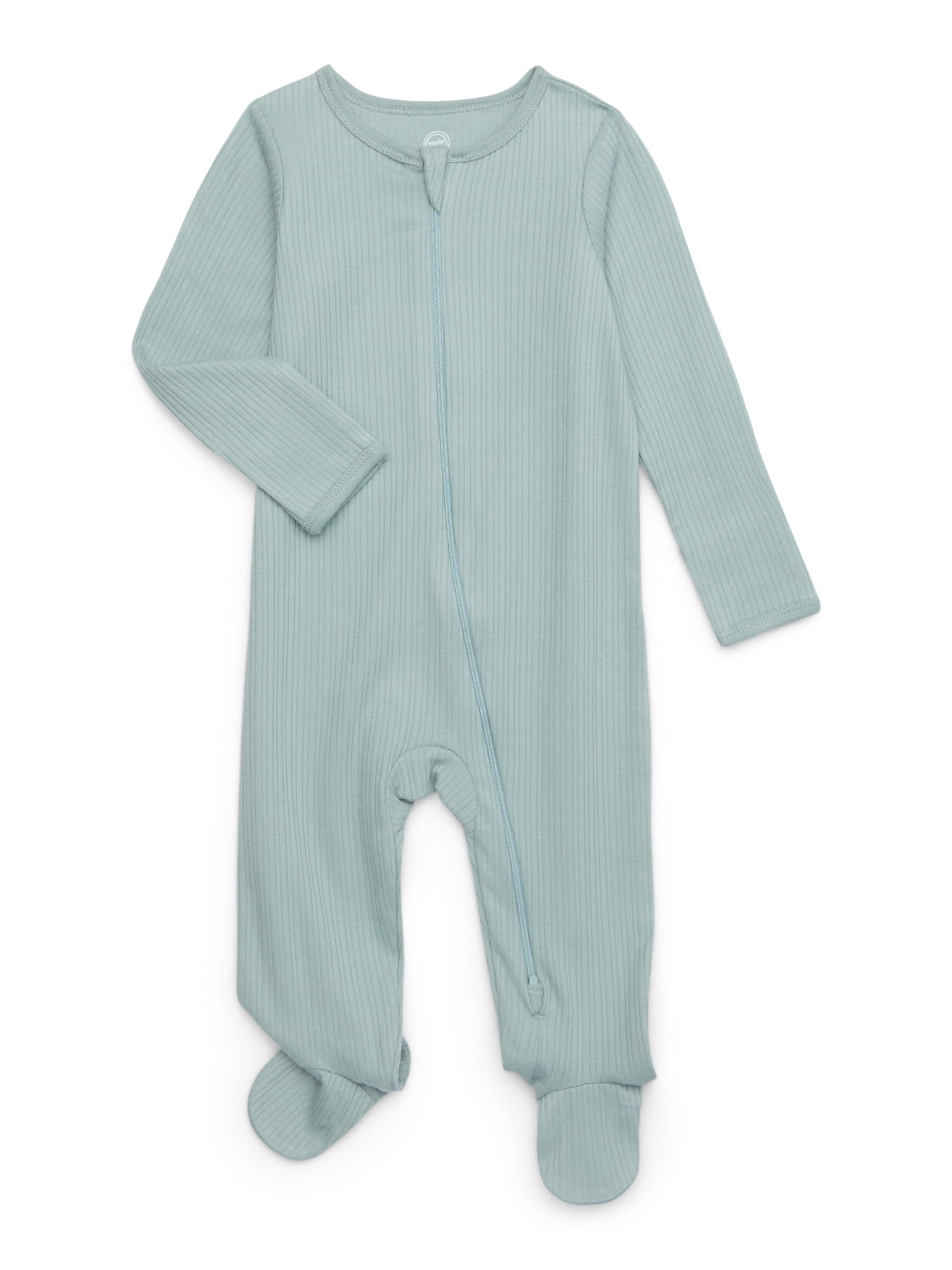 Wonder Nation Baby Boys or Girls Zip Front Footed Pajamas, Sizes Preemie-6/9 Months