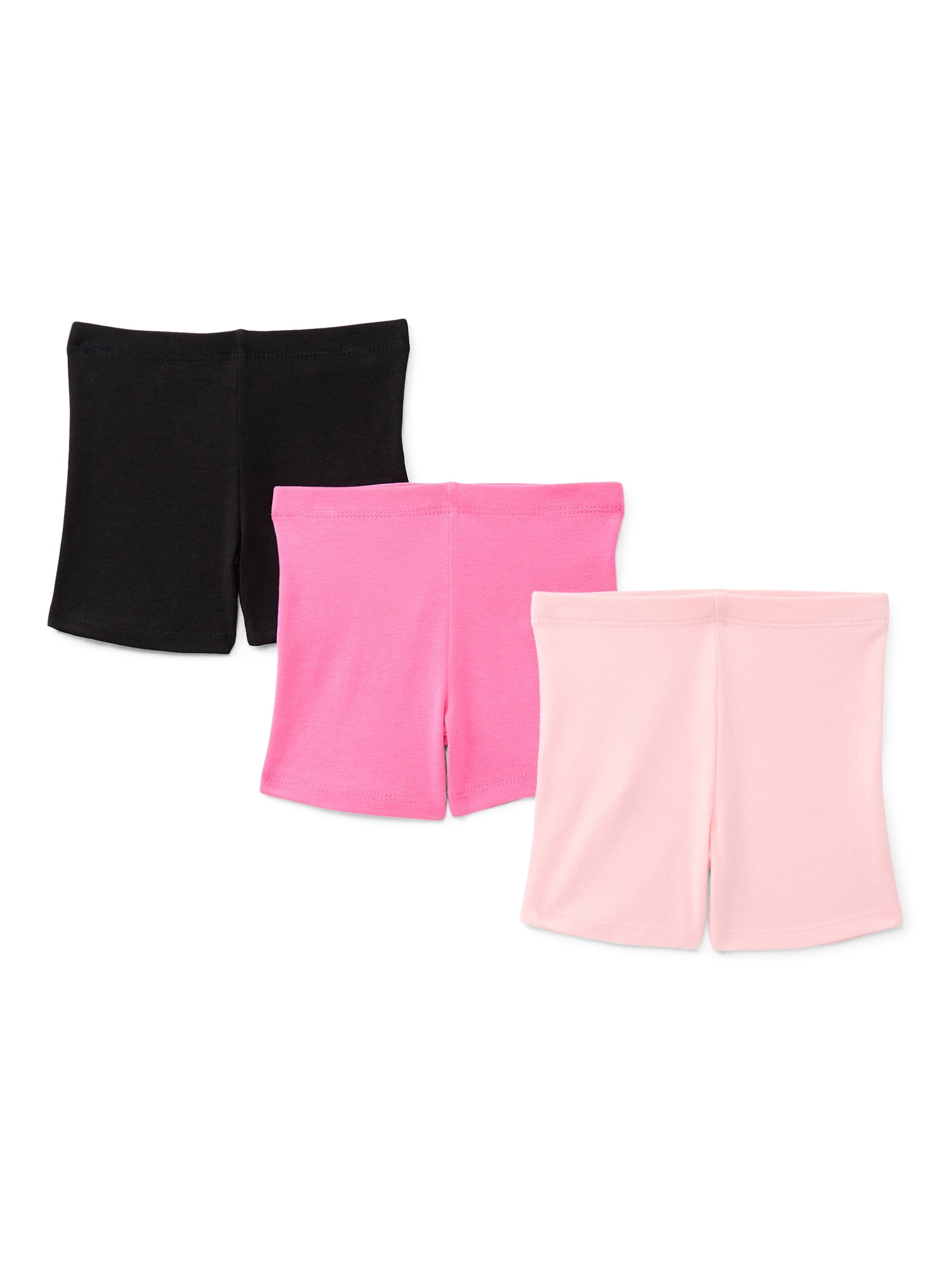 Wonder Nation Baby Girls Bike Shorts, 3-Pack, Sizes 0-24 Months