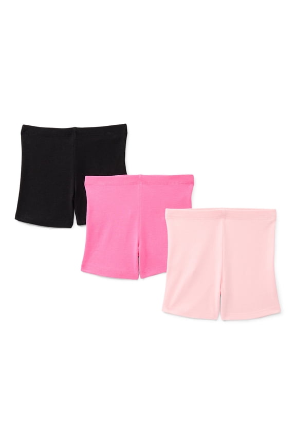 Baby Girls Bike Shorts, 3-Pack, Sizes 0-24 Months