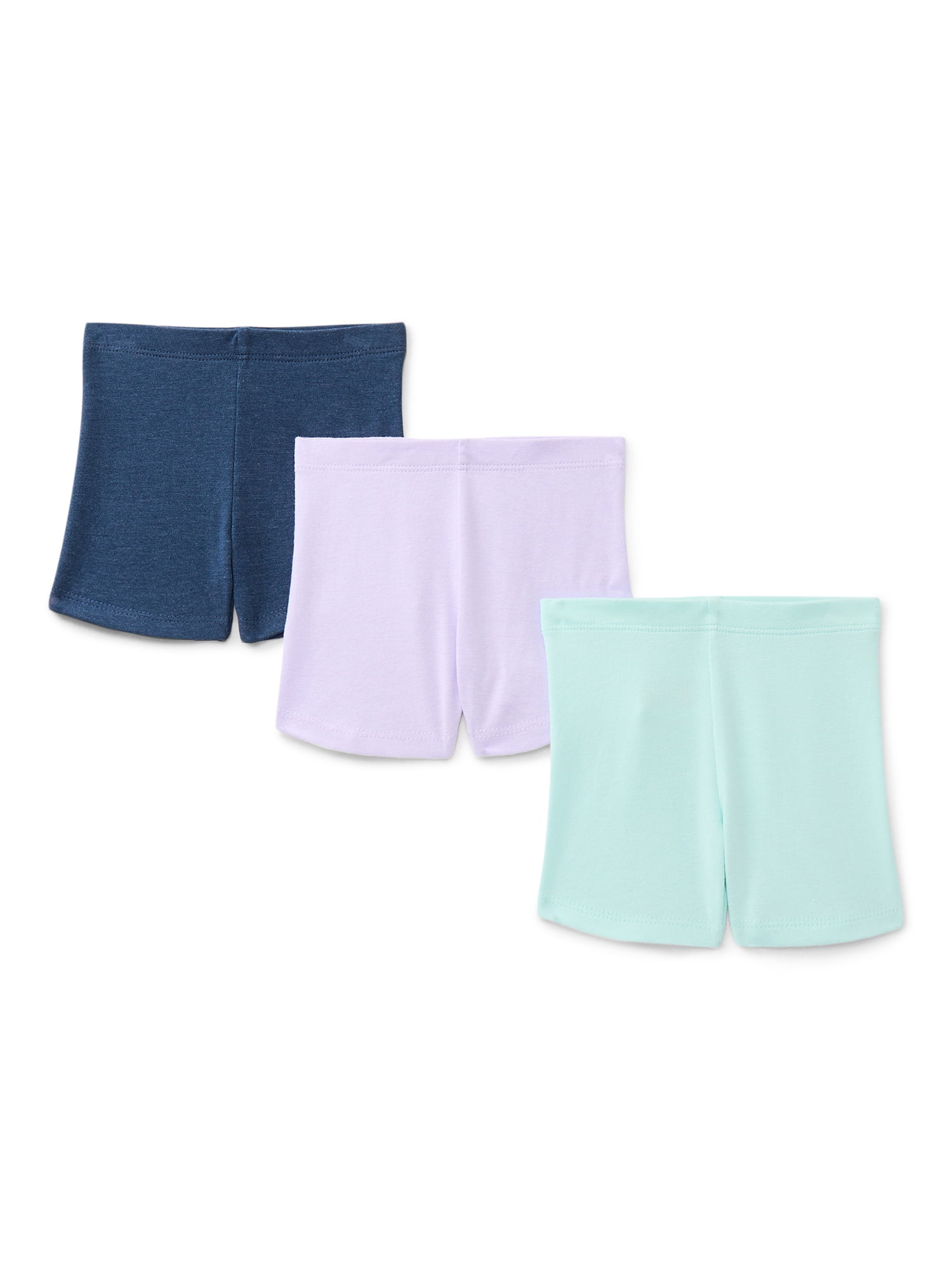 Wonder Nation Baby Girls Bike Shorts, 3-Pack, Sizes 0-24 Months