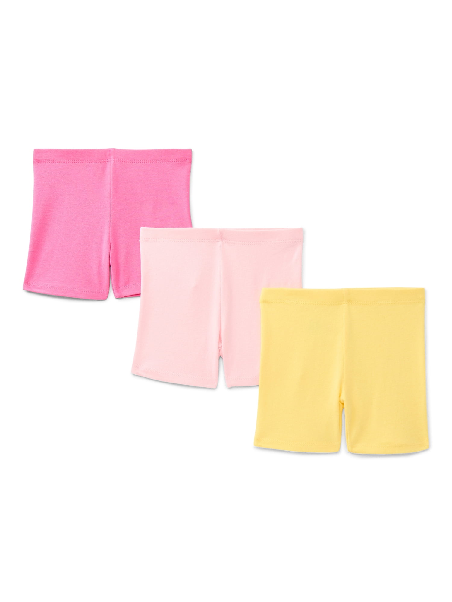 Wonder Nation Baby Girls Bike Shorts, 3-Pack, Sizes 0-24 Months