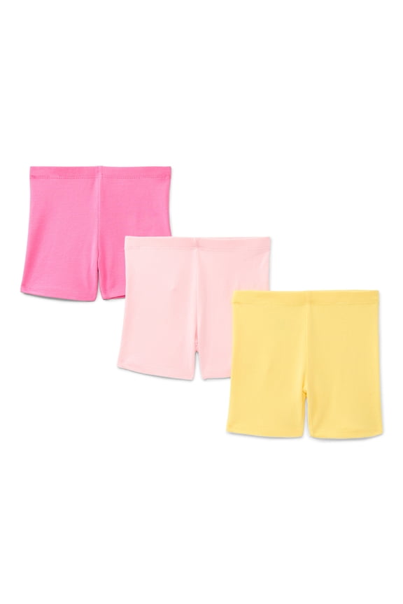 Baby Girls Bike Shorts, 3-Pack, Sizes 0-24 Months