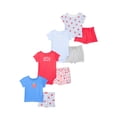 thumbnail image 1 of Wonder Nation Baby Girls Mix and Match Outfit Set, 8-Piece, Sizes 0M-24M, 1 of 9