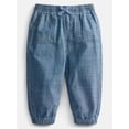 thumbnail image 1 of Wonder Nation Baby Girls Chambray Joggers, Sizes 0-24 Months, 1 of 3