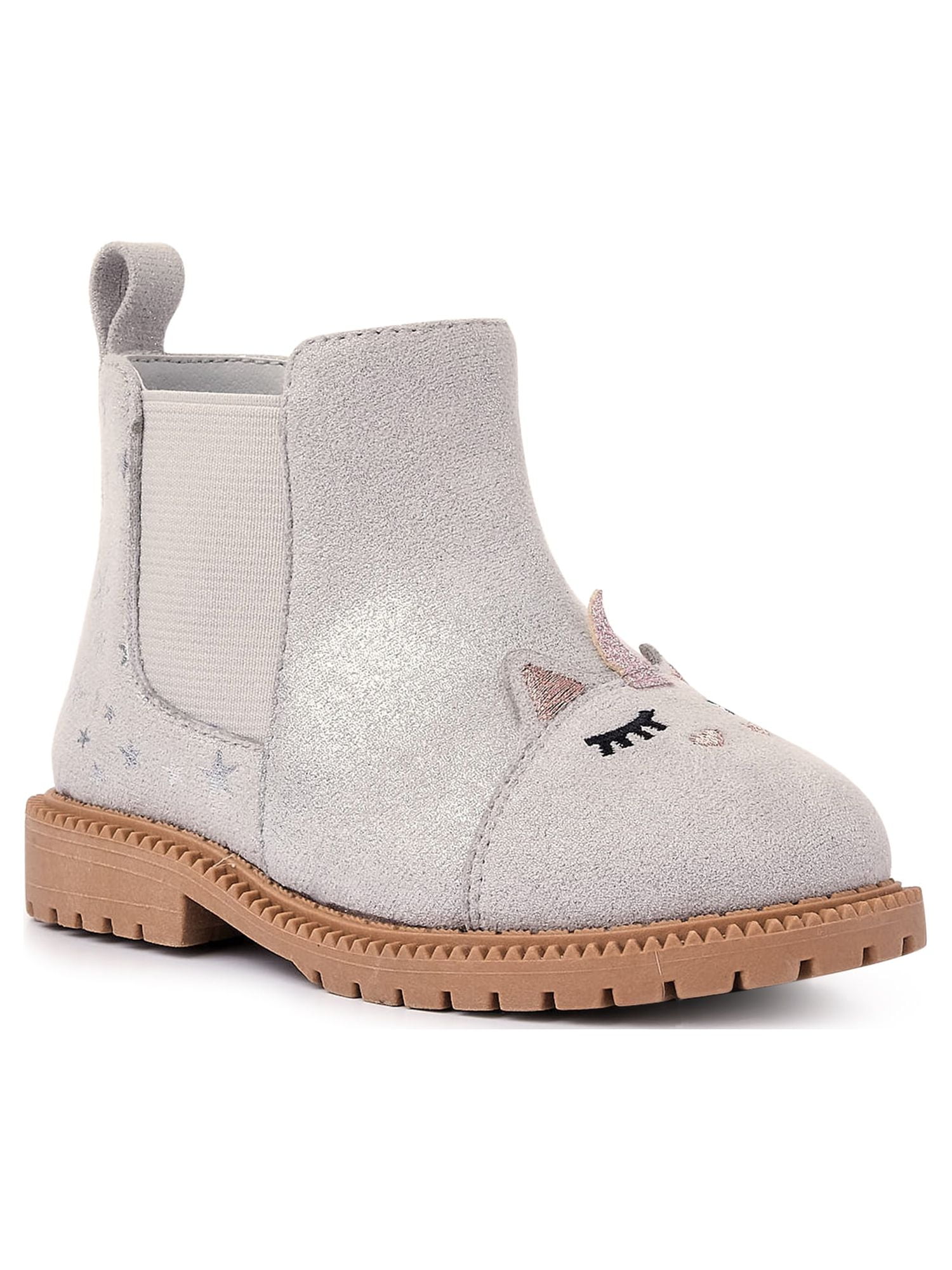 Wonder Nation Baby Girl Chelsea Critter Boot Sizes 2 6 Walmart
