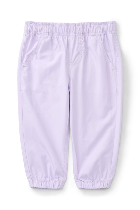 Baby Girls Woven Cotton Jogger Pants, Sizes Newborn-24M