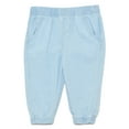 thumbnail image 1 of Wonder Nation Baby Girls Cotton Chambray Jogger Pants, Sizes Newborn-24M, 1 of 3
