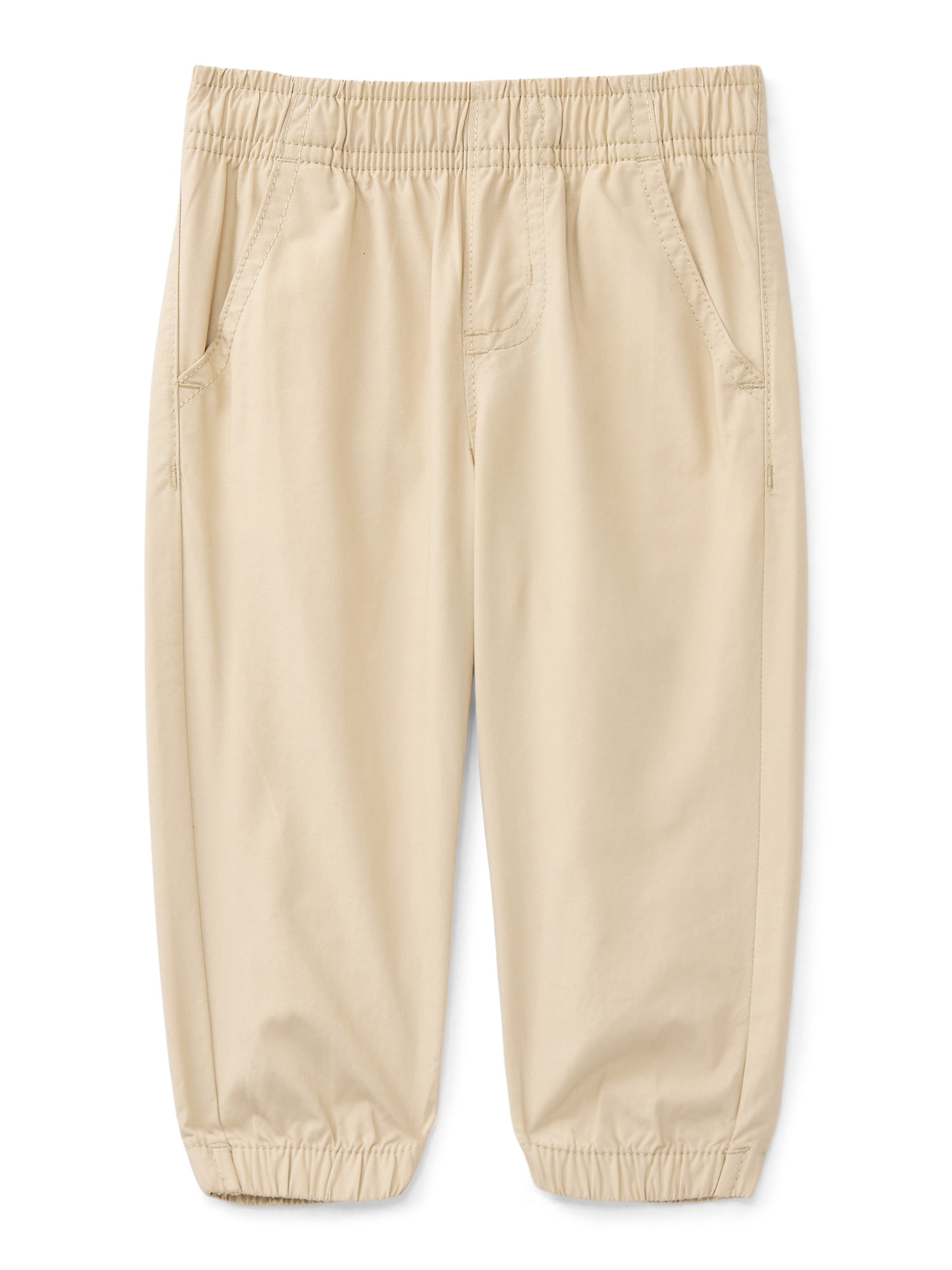Wonder Nation Baby Girls Woven Cotton Jogger Pants, Sizes Newborn-24M
