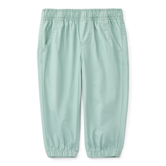 Wonder Nation Baby Girls Woven Cotton Jogger Pants, Sizes Newborn-24M