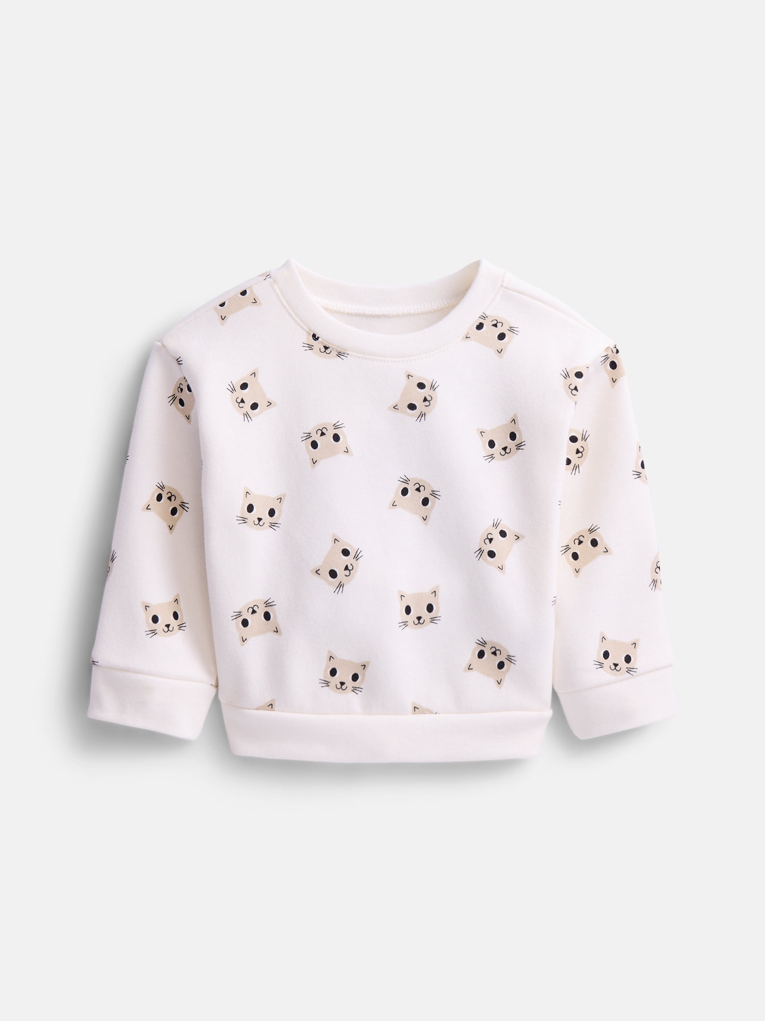 Wonder Nation Baby & Toddler Fleece Crewneck Sweatshirt, Sizes 6M-5T