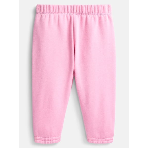 Wonder Nation Baby Girls' Fleece Jogger Pants, Sizes 6M-24M