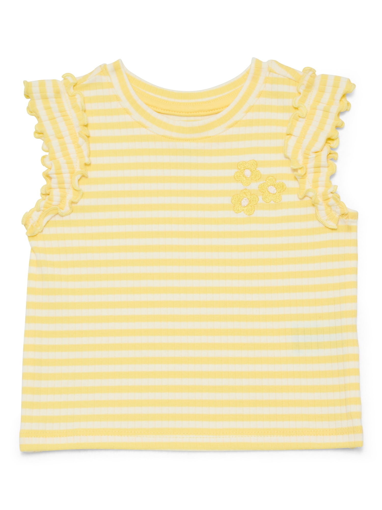 Wonder Nation Baby Girl Flutter Tee, Sizes 0-24 Months