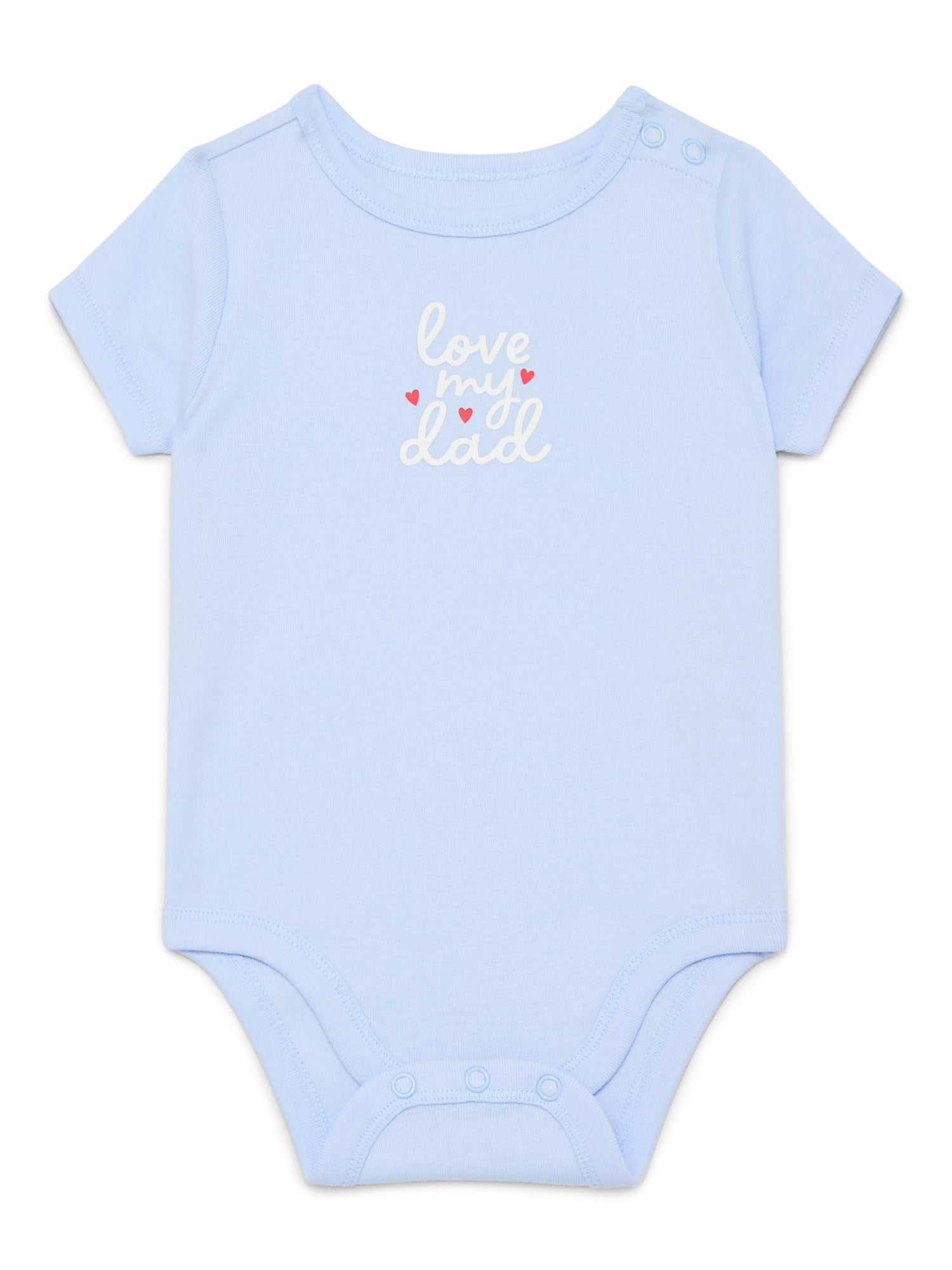 Wonder Nation Baby Girls Bodysuit with Short Sleeves, Sizes 0-24 Months
