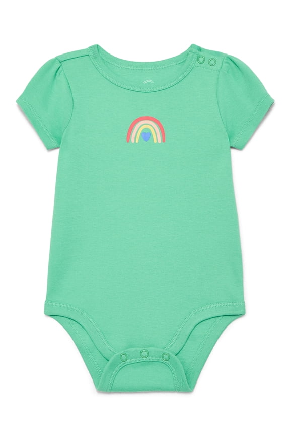 Baby Girl Short Sleeve Bodysuit, Sizes 0-24 Months