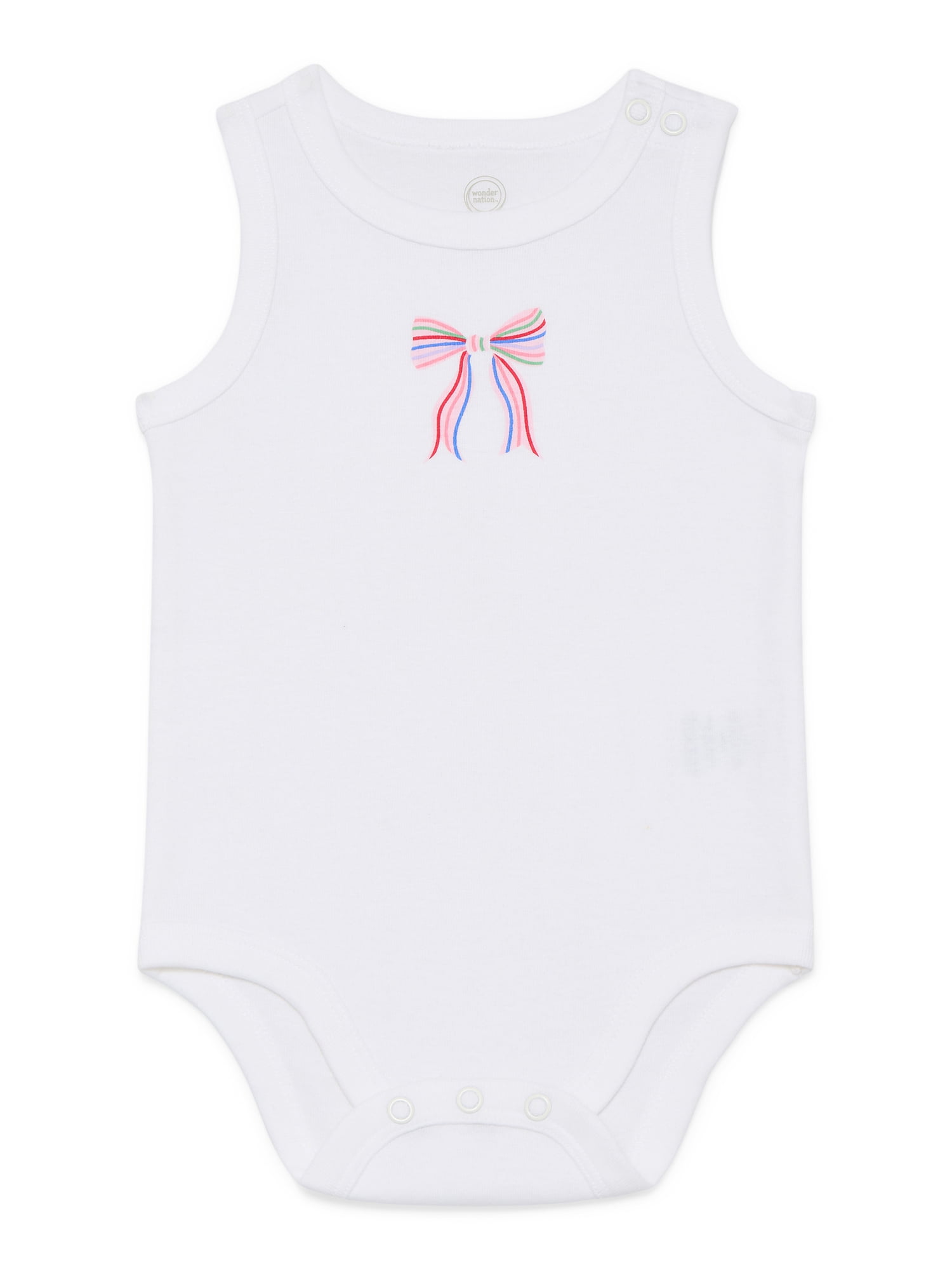 Wonder Nation Baby Girls Tank Bodysuit, Sizes 0-24 Months