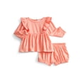 thumbnail image 1 of Wonder Nation Baby Girls' Long Sleeve Top and Bloomers Set, 2-Piece, Sizes 0/3M-24M, 1 of 3