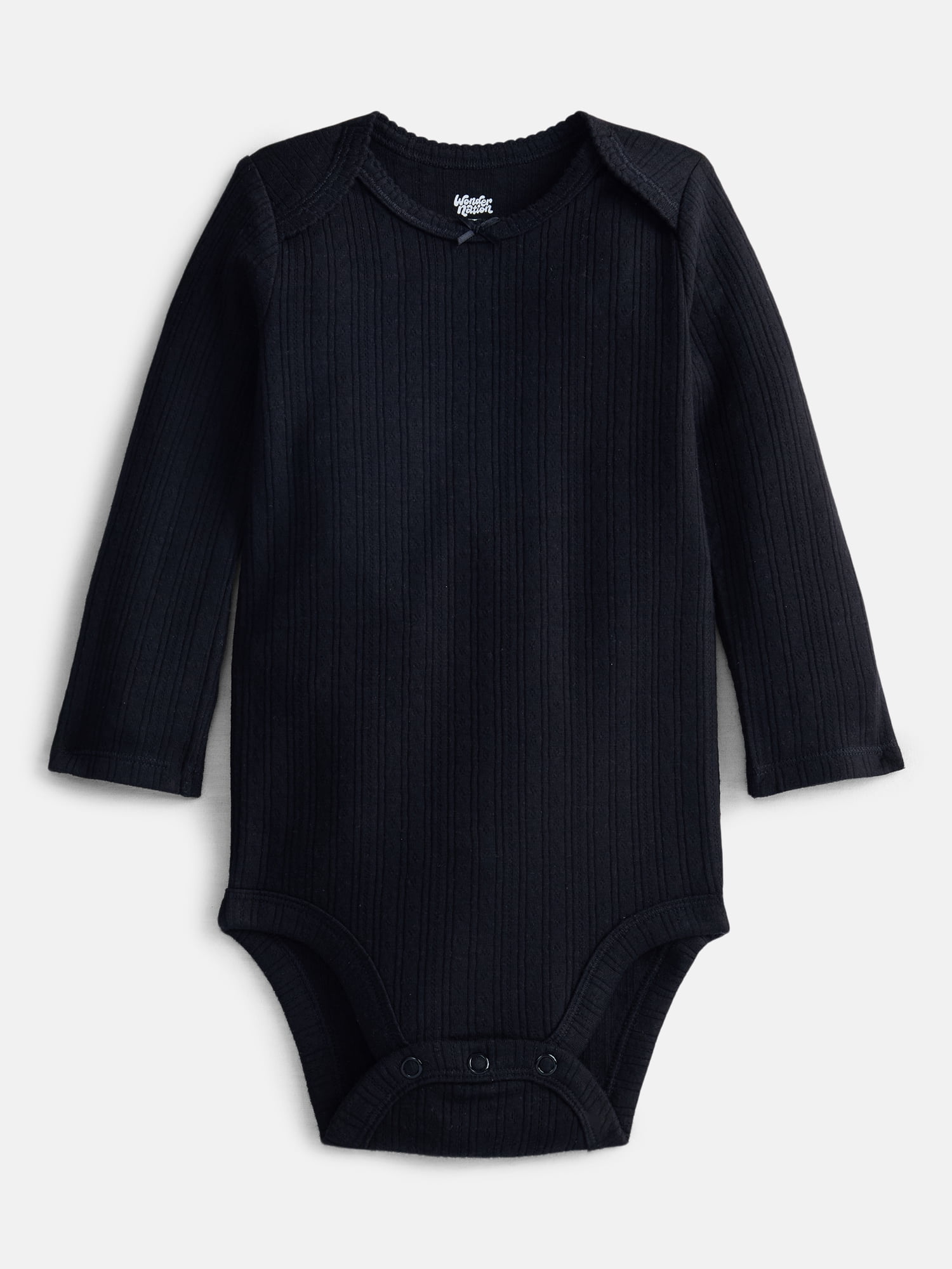 Wonder Nation Baby Girls Bodysuit with Long Sleeves, Sizes 0-24 Months