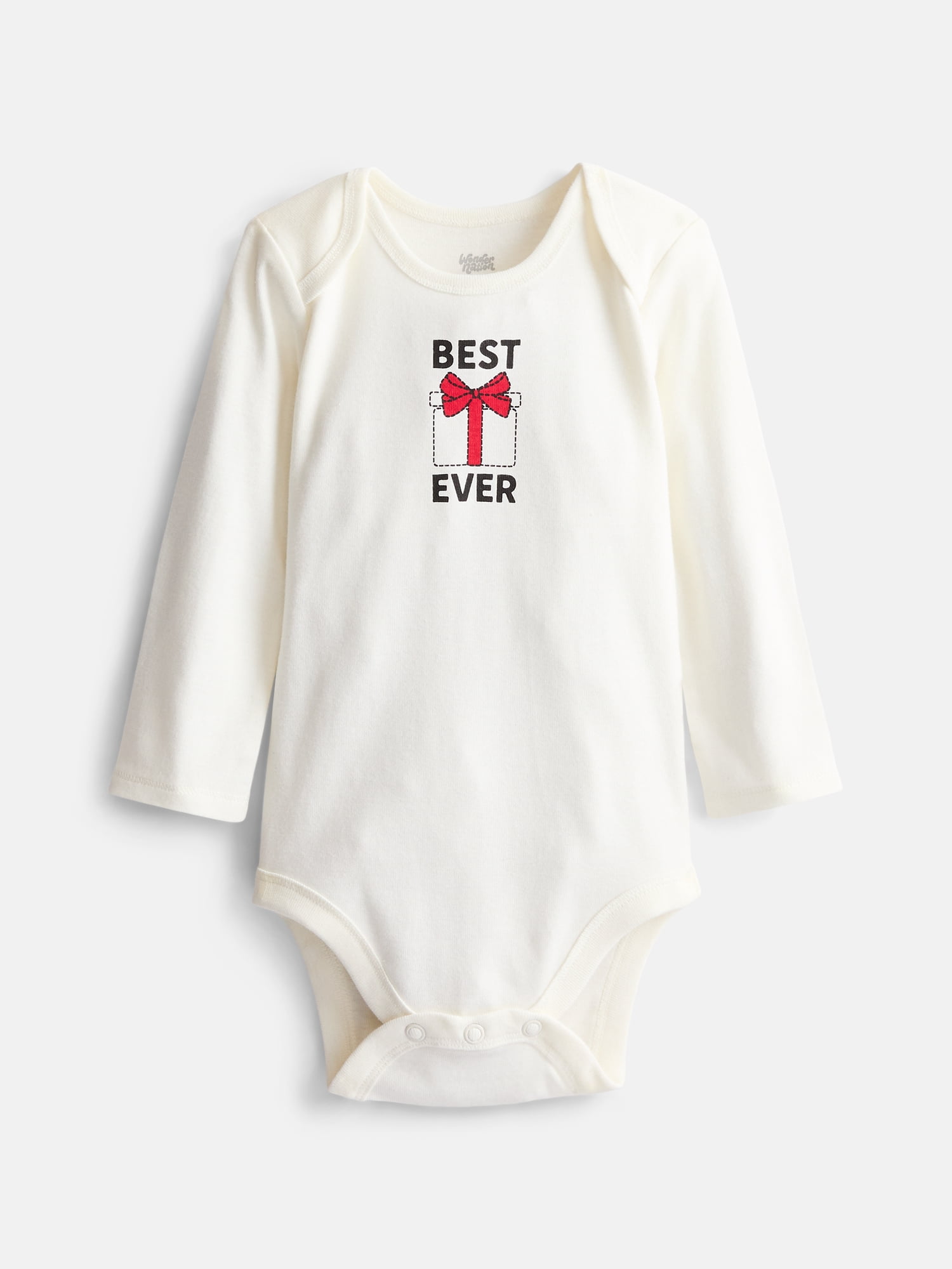 Wonder Nation Long Sleeve Lap Bodysuit, Sizes 0-24M