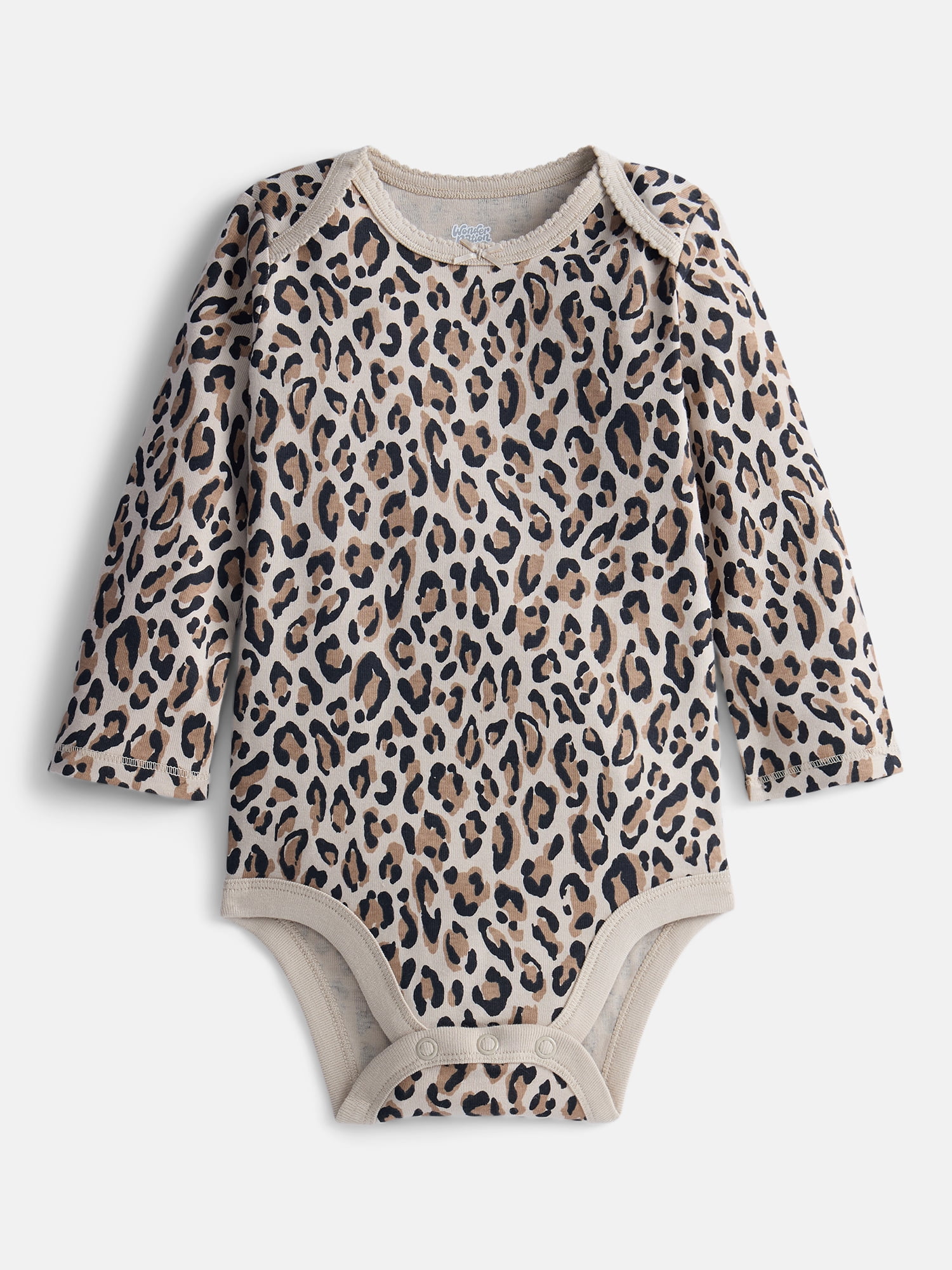 Wonder Nation Baby Girls Bodysuit with Long Sleeves, Sizes 0-24 Months