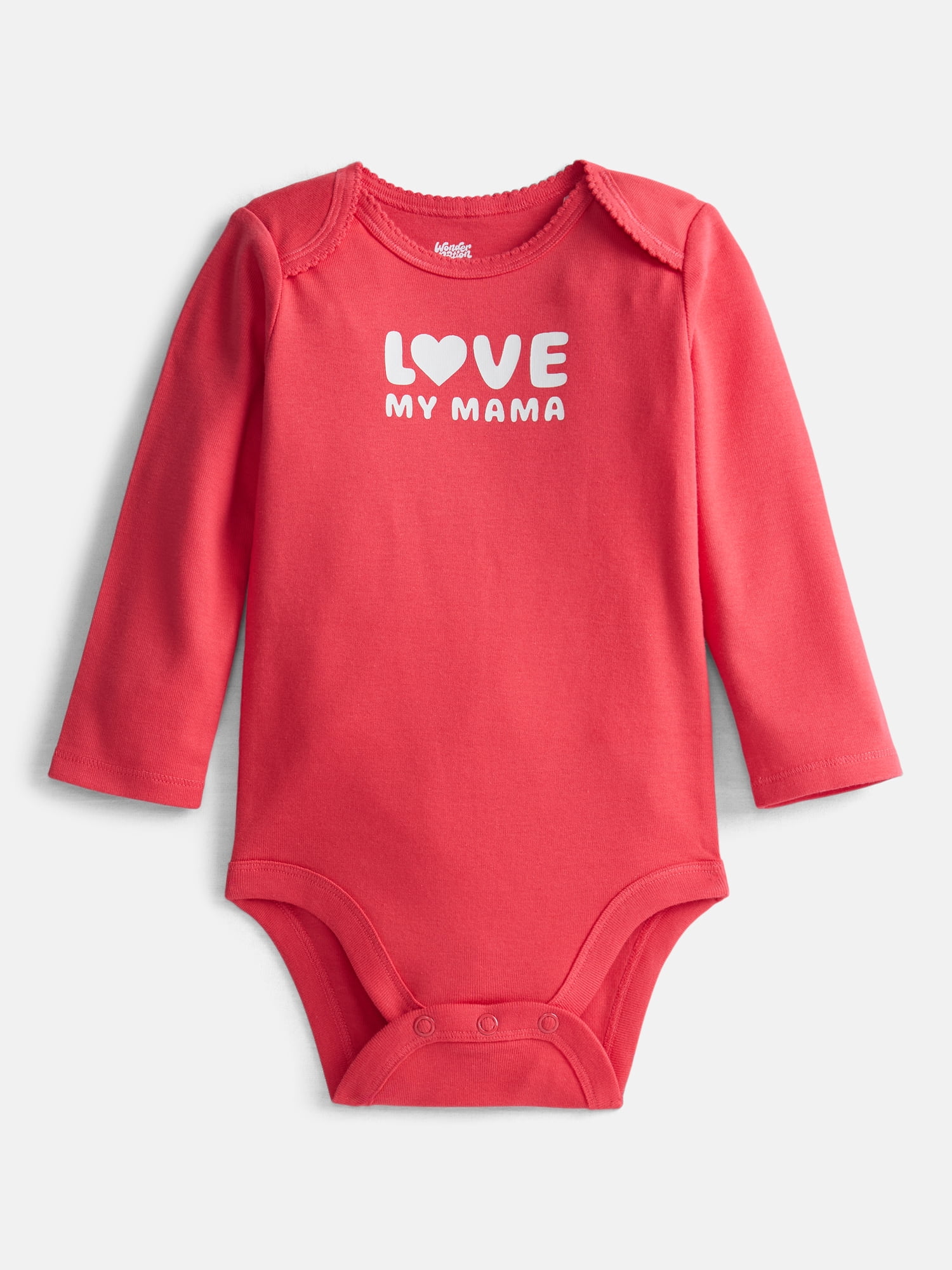 Wonder Nation Baby Girls Bodysuit with Long Sleeves, Sizes 0-24 Months