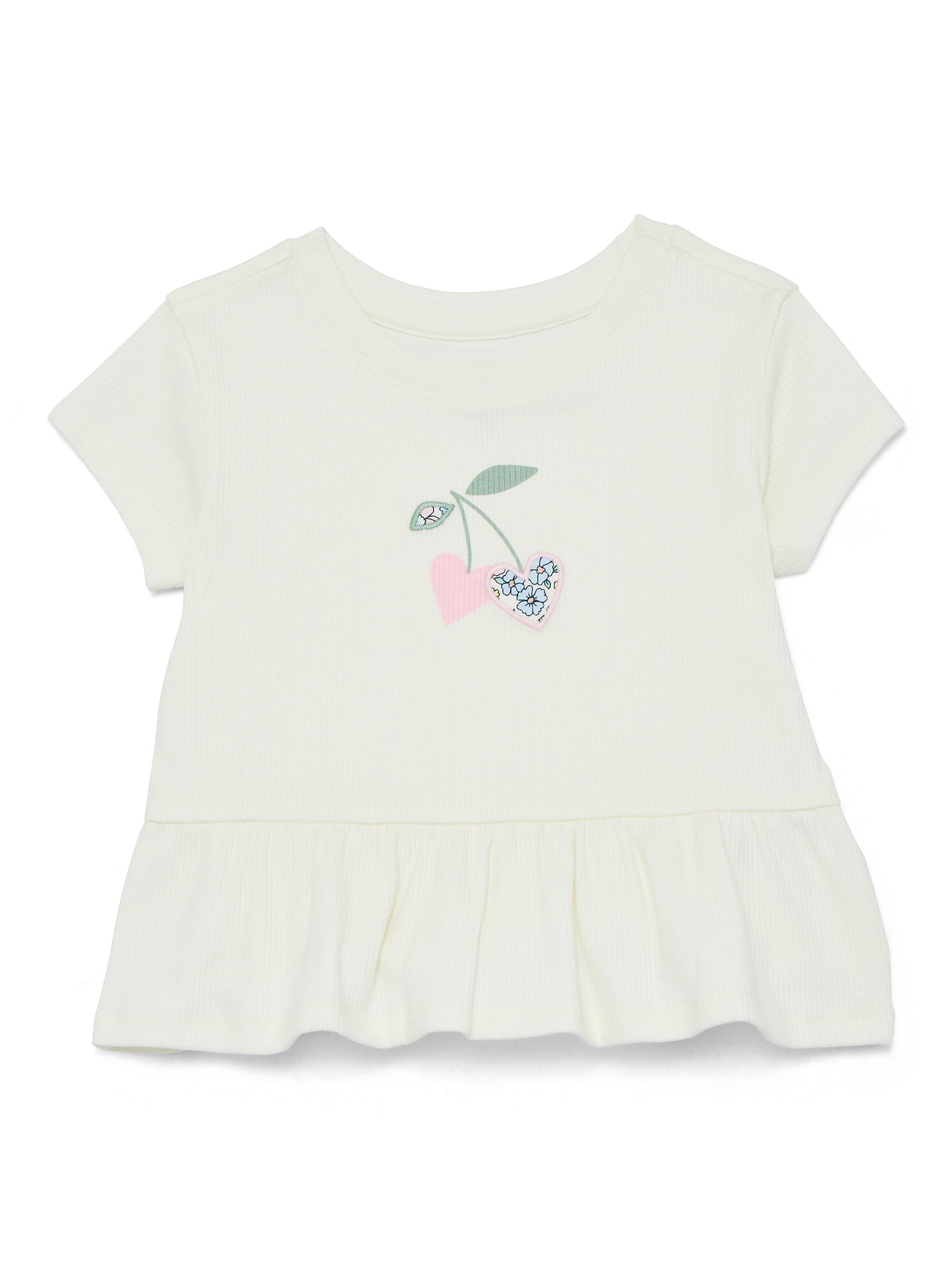Wonder Nation Baby Girl Peplum Tee, Sizes 0-24 Months