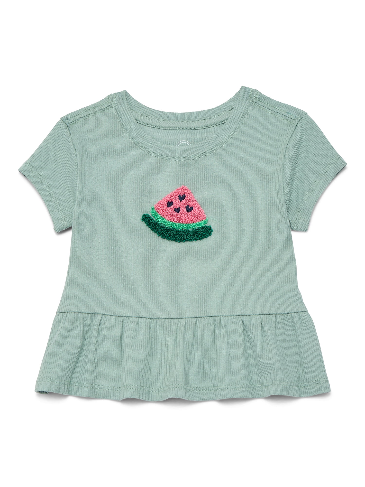Wonder Nation Baby Girl Peplum Tee, Sizes 0-24 Months