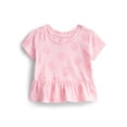 thumbnail image 1 of Wonder Nation Baby Girls Peplum Tee, Sizes 0M-24M, 1 of 3