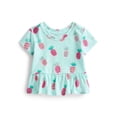 thumbnail image 1 of Wonder Nation Baby Girls Peplum Tee, Sizes 0M-24M, 1 of 3