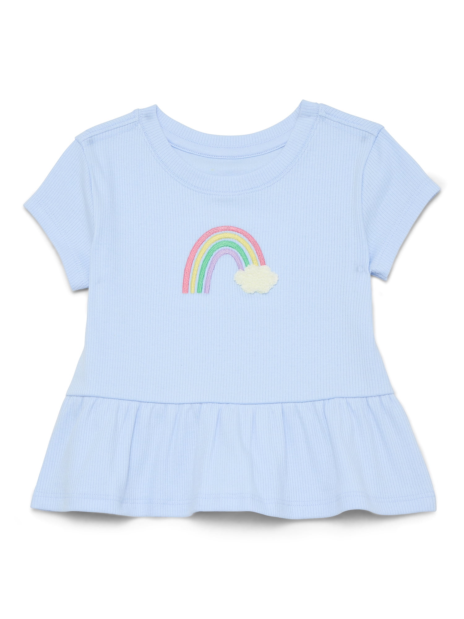 Wonder Nation Baby Girl Peplum Tee, Sizes 0-24 Months