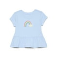 thumbnail image 1 of Wonder Nation Baby Girl Peplum Tee, Sizes 0-24 Months, 1 of 3