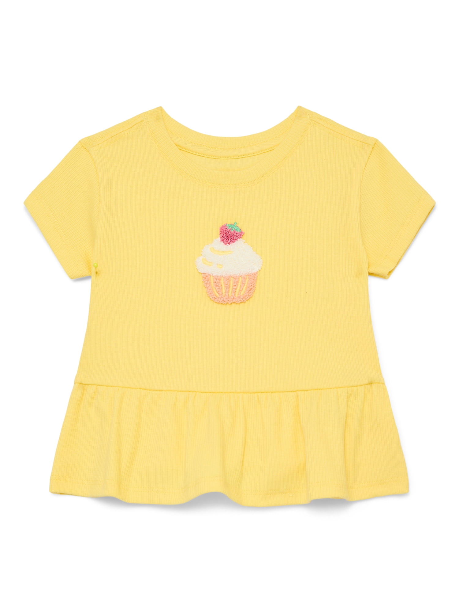 Wonder Nation Baby Girl Peplum Tee, Sizes 0-24 Months