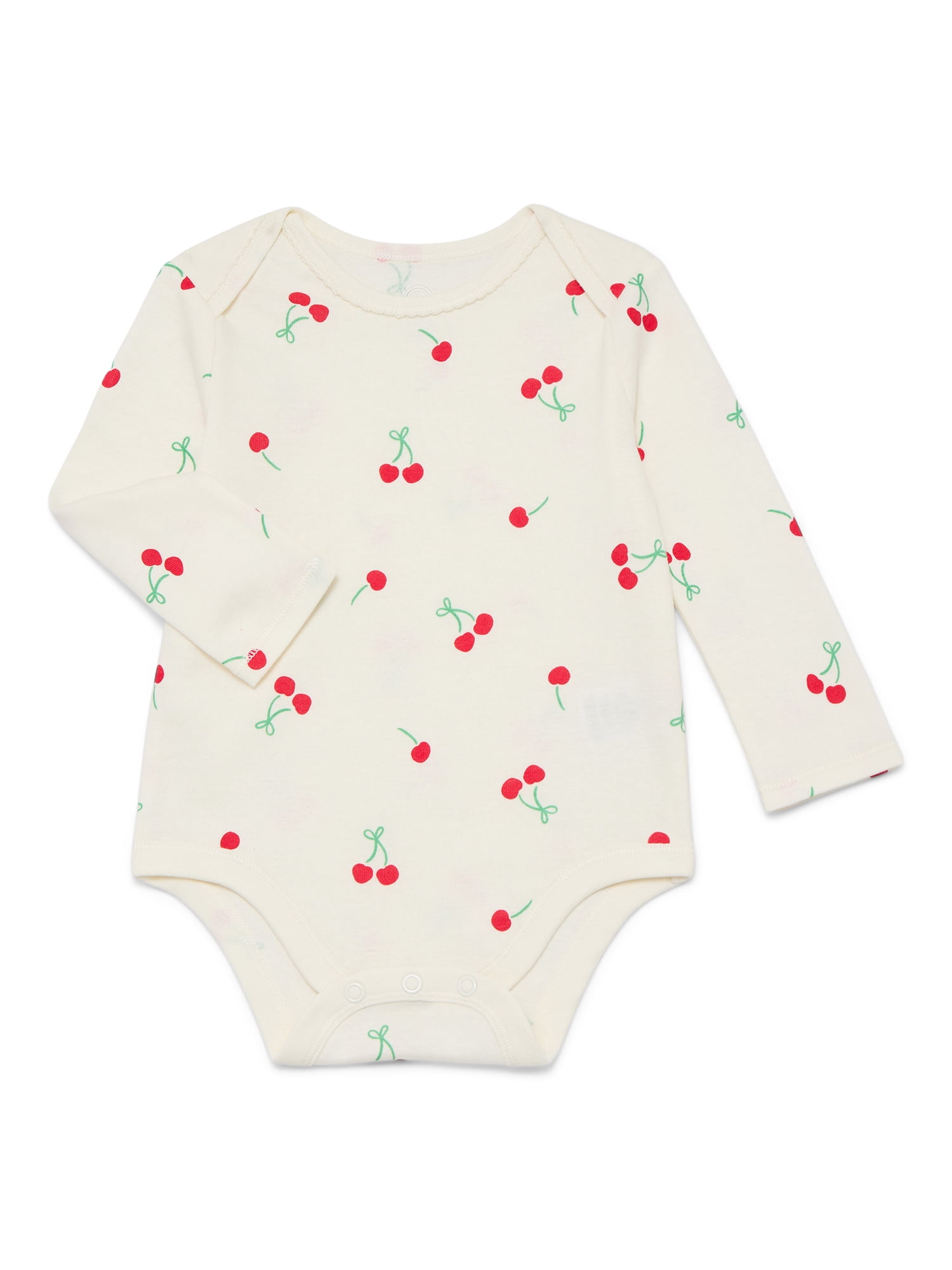 Wonder Nation Baby Girls Bodysuit with Long Sleeves, Sizes 0-24 Months