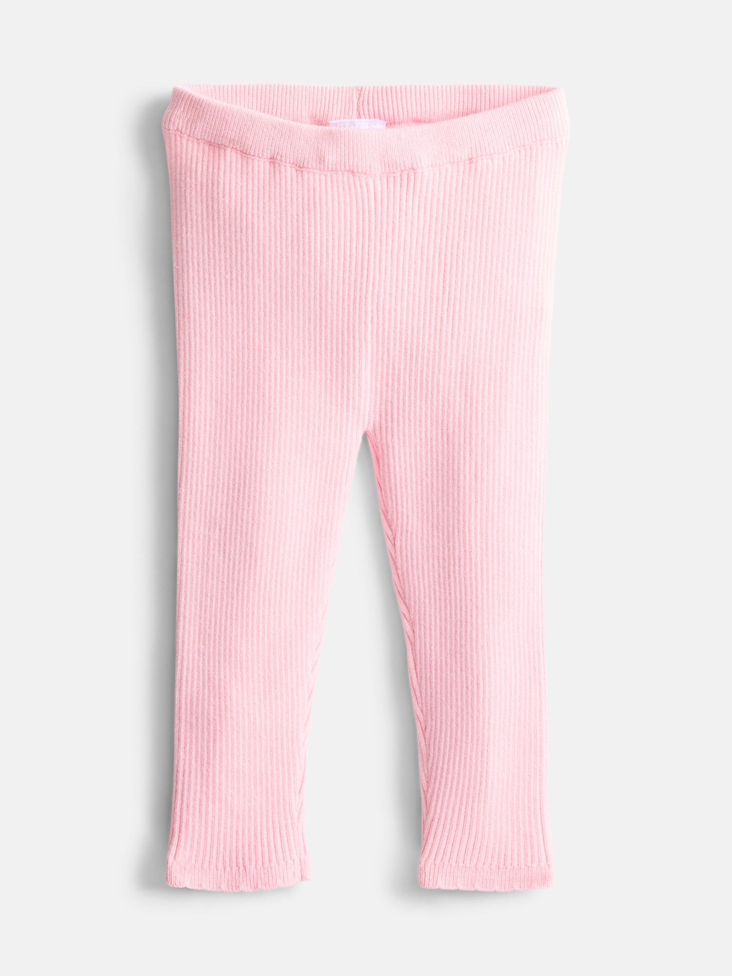 Wonder Nation Baby Girls Ribbed Knit Leggings, Sizes 0-24M