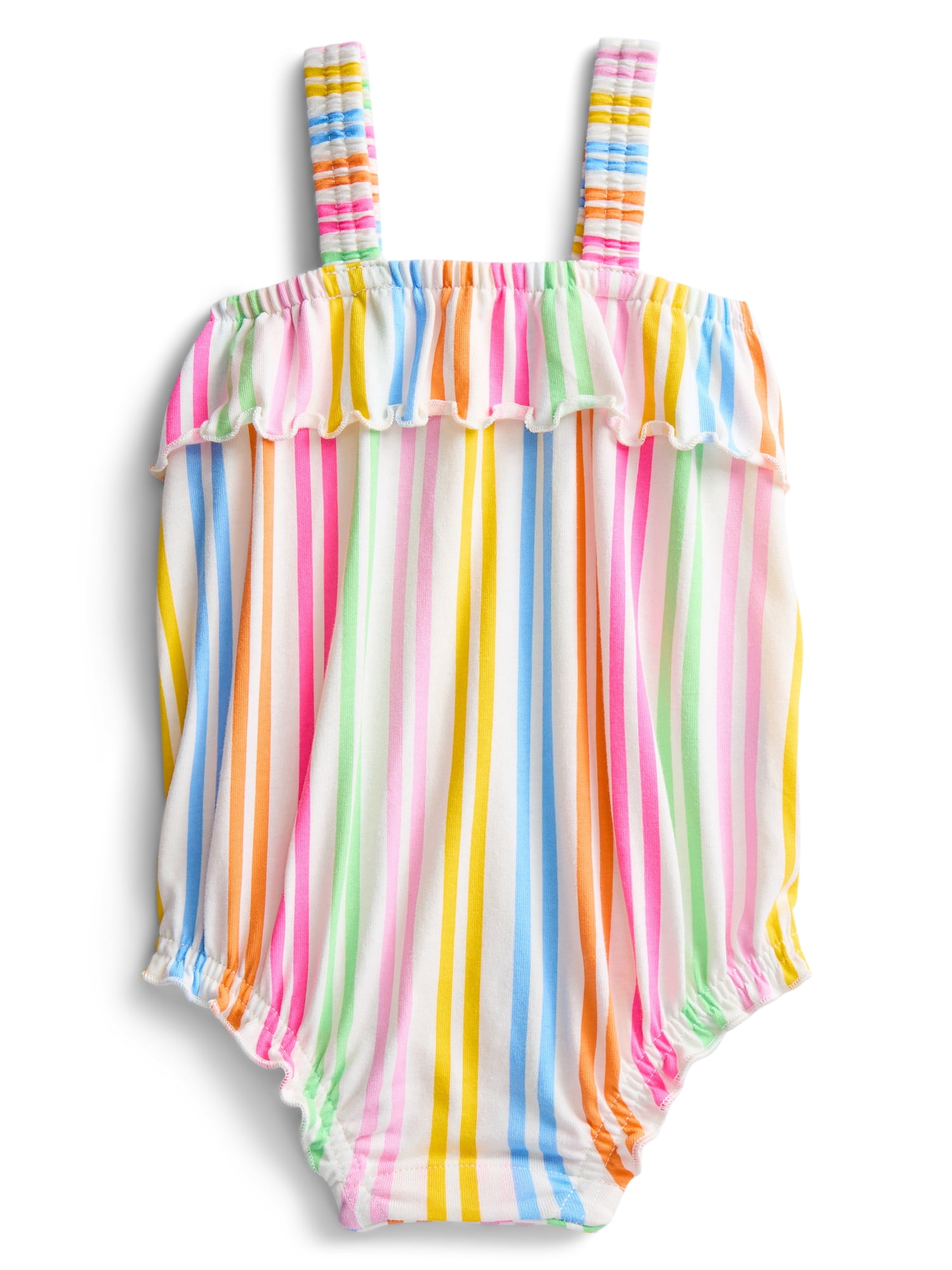 Baby Girls' Stripe Ruffle Tank Romper, Sizes 0M-24M