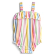 Baby Girls' Stripe Ruffle Tank Romper, Sizes 0M-24M