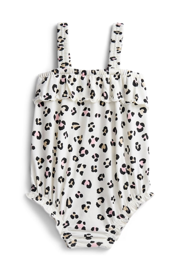 Baby Girls' Ruffle Print Tank Romper, Sizes 0M-24M