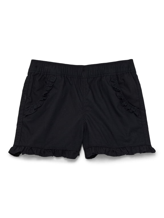 Wonder Nation Baby Girl Ruffle Pocket Shorts, Sizes 0-24 Months