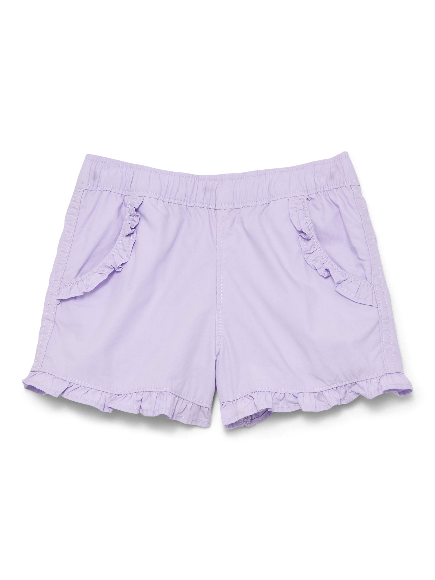 Wonder Nation Baby Girl Ruffle Pocket Shorts, Sizes 0-24 Months