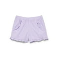 thumbnail image 1 of Wonder Nation Baby Girl Ruffle Pocket Shorts, Sizes 0-24 Months, 1 of 3