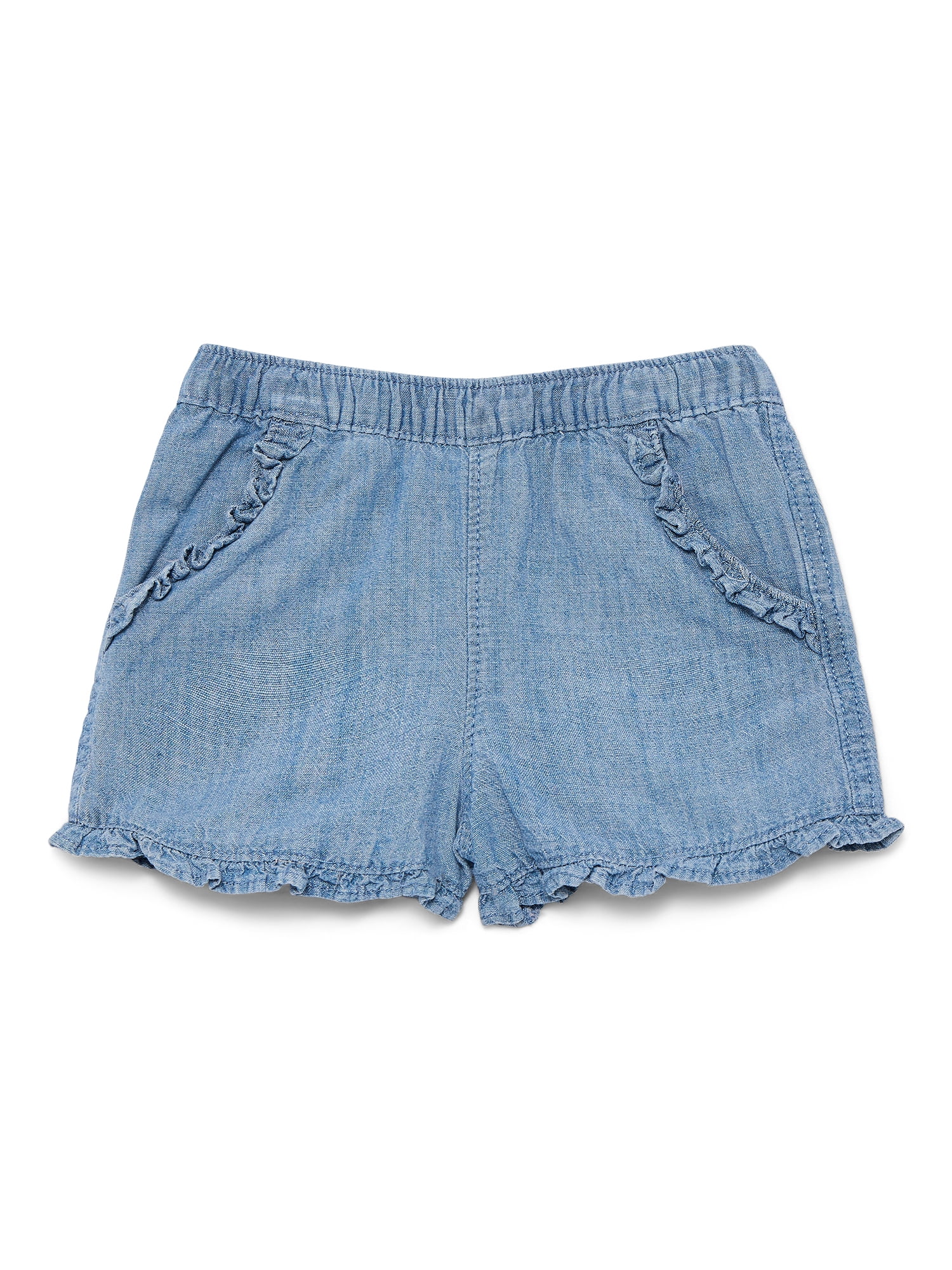 Wonder Nation Baby Girl Ruffle Pocket Shorts, Sizes 0-24 Months