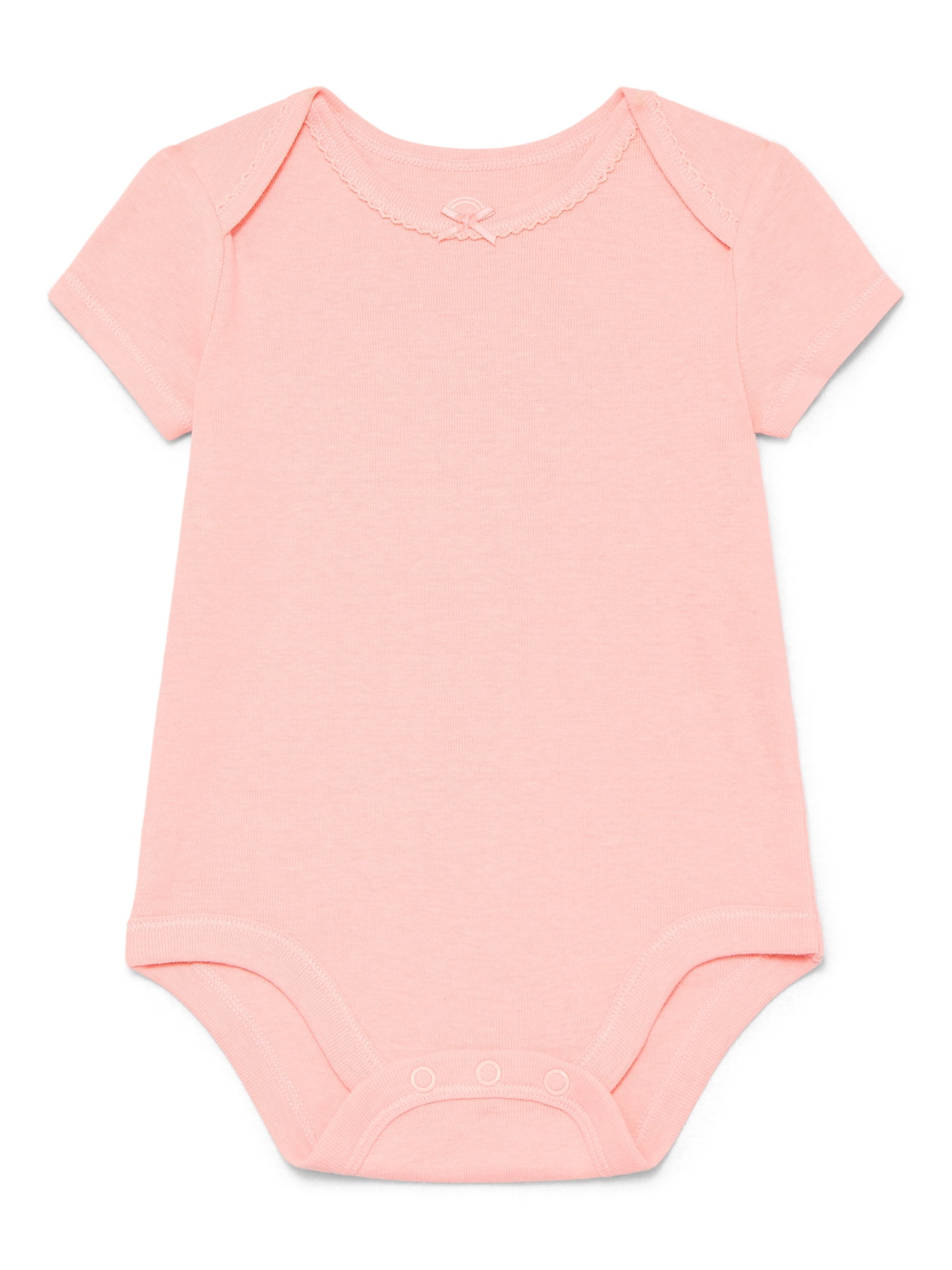 Wonder Nation Baby Girls Bodysuit with Short Sleeves, Sizes 0-24 Months