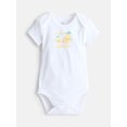 thumbnail image 1 of Wonder Nation Baby Girls Lap Bodysuit with Short Sleeves, Sizes 0M-24M, 1 of 4