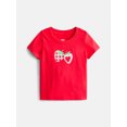 thumbnail image 1 of Wonder Nation Baby and Toddler Girls Graphic Tee with Short Sleeves, Sizes 0M-6T, 1 of 3