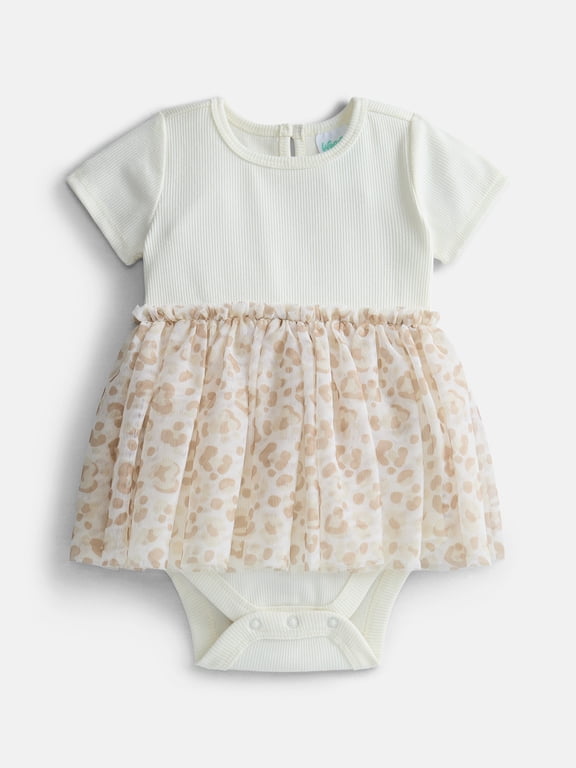 Baby Girls Tutu Dress with Short Sleeves, Sizes 0/3M-24M