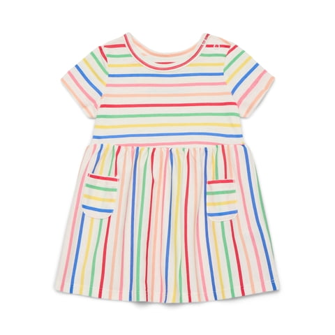 Baby Girl Short Sleeve Dress, Sizes 0-24 Months